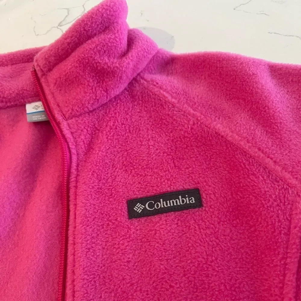 Columbia Benton Springs Fleece zip up Jacket pink youth size L 14-16